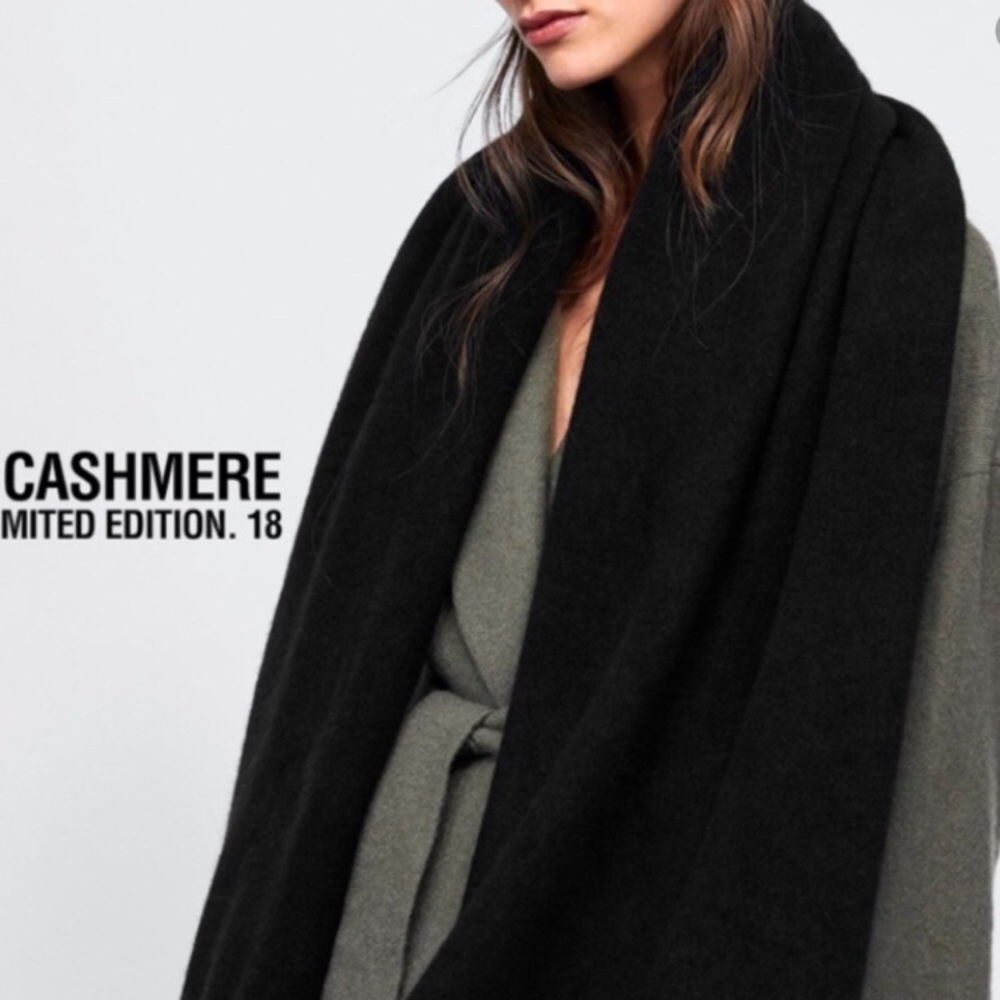 Zara 100% cashmere blanket scarf